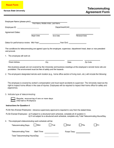 Telecommuting Agreement Form