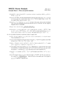 MA231 Vector Analysis Example Sheet 1: Hints and partial solutions