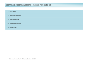 Learning &amp; Teaching Scotland – Annual Plan 2011-12