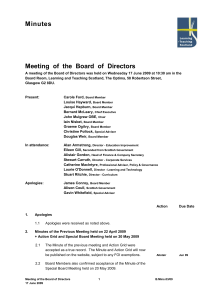 Minutes  Meeting  of  the  Board  of ...