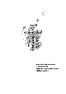 Abronhill High School Cumbernauld North Lanarkshire Council