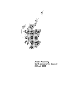 Airdrie Academy North Lanarkshire Council 26 April 2011