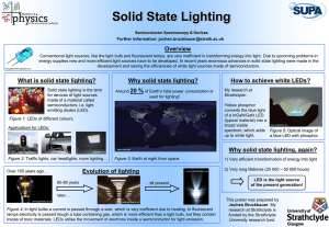 Solid State Lighting Overview