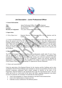 Job Description – Junior Professional Officer