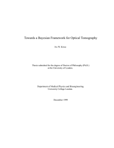 Towards a Bayesian Framework for Optical Tomography