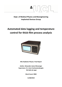 Automated data logging and temperature control for thick-film process analysis