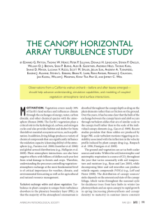THE CANOPY HORIZONTAL ARRAY TURBULENCE STUDY