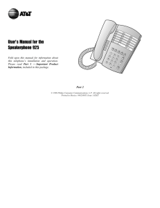 User's Manual for the Speakerphone 925
