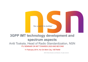 3GPP IMT technology development and spectrum aspects
