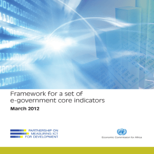 Framework for a set of e-government core indicators March 2012