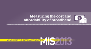 Measuring the cost and affordability of broadband M