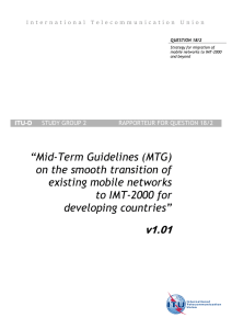 “Mid-Term Guidelines (MTG) on the smooth transition of existing mobile networks