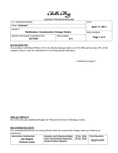 April 11, 2011 Ratification: Construction Change Orders Page 1 of 2