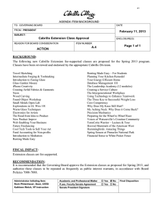 February 11, 2013 Cabrillo Extension Class Approval Page 1 of 1