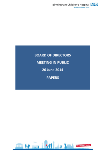 BOARD OF DIRECTORS MEETING IN PUBLIC 26 June 2014