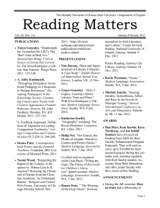 PUBLICATIONS 2011: &lt; mentalism in Irish Literature uchicago.edu/martycenter/
