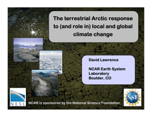 The terrestrial Arctic response to (and role in) local and global