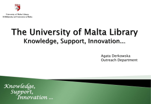 Knowledge, Support, Innovation ... Agata Derkowska