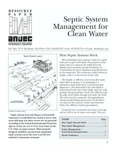 Septic System Management for Clean Water How Septic Systems Work