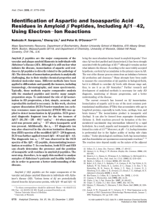 Identification of Aspartic and Isoaspartic Acid β Using Electron
