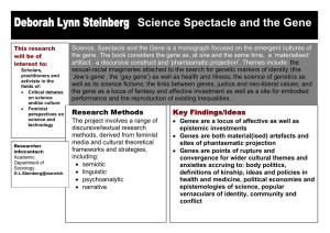 Deborah Lynn Steinberg Science Spectacle and the Gene