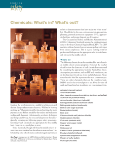 safety Chemicals: What’s in? What’s out?