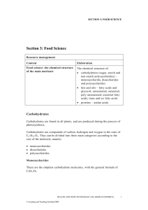 Section 3: Food Science