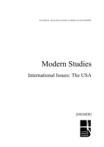 Modern Studies International Issues: The USA  [HIGHER]