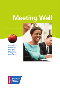 Meeting Well A Tool for Planning Healthy