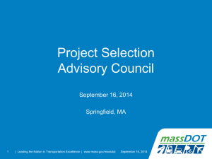 Project Selection Advisory Council  September 16, 2014