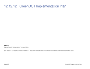 12.12.12   GreenDOT Implementation Plan