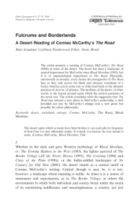 Fulcrums and Borderlands A Desert Reading of Cormac McCarthy’s The Road