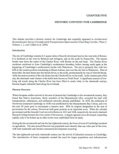 CHAPTER FIVE HISTORIC CONTEXT FOR CAMBRIDGE