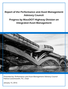 Report of the Performance and Asset Management Advisory Council: