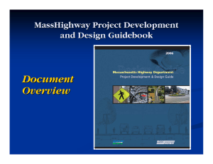 Document Overview MassHighway Project Development