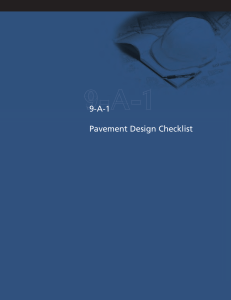 9-A-1 Pavement Design Checklist