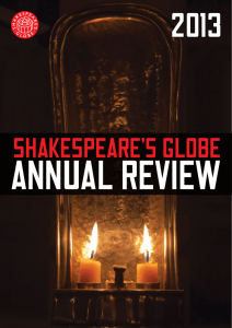 Annual review 2013 shakespeare’s globe