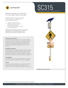SC315 Pedestrian-actuated  warning  system for uncontrolled marked crosswalks RECTANGULAR RAPID-FLASHING BEACON
