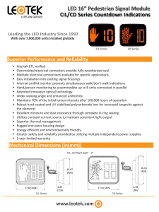 LED 16” Pedestrian Signal Module CIL/CD Series Countdown Indications