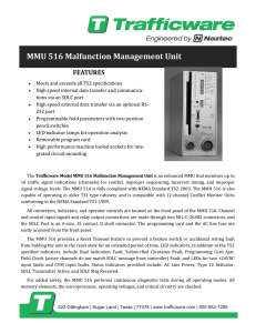 MMU 516 Malfunction Management Unit FEATURES