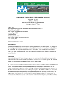 Interstate 91 Viaduct Study Public Meeting Summary December 15, 2015