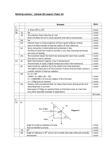 Marking scheme :  Sample SEC papers: Paper 2A  Answer