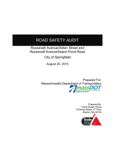 ROAD SAFETY AUDIT  Roosevelt Avenue/Alden Street and Roosevelt Avenue/Island Pond Road
