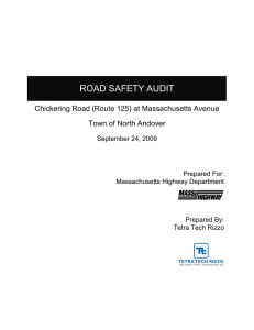 ROAD SAFETY AUDIT  Chickering Road (Route 125) at Massachusetts Avenue