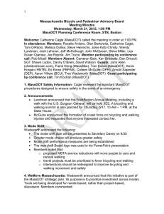 1 Massachusetts Bicycle and Pedestrian Advisory Board Meeting Minutes
