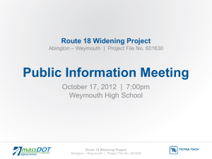 Public Information Meeting  October 17, 2012  |  7:00pm