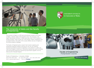 The University of Malta and the Faculty of Engineering