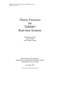 Theory Exercises for TDDD07