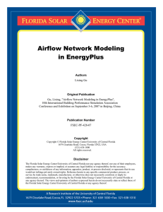 Airflow Network Modeling in EnergyPlus
