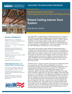 Raised Ceiling Interior Duct System Building America Case Study